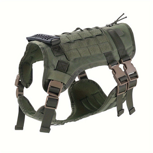 Waterproof Tactical Dog Vest Harness ,Secure, Comfortable Fit for Outdoor Adventures.