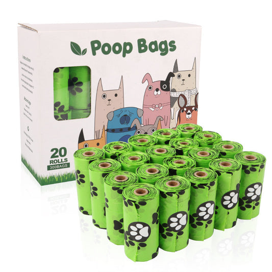 Eco Dog Poop Bags – Leak-Proof, Degradable with Dispenser