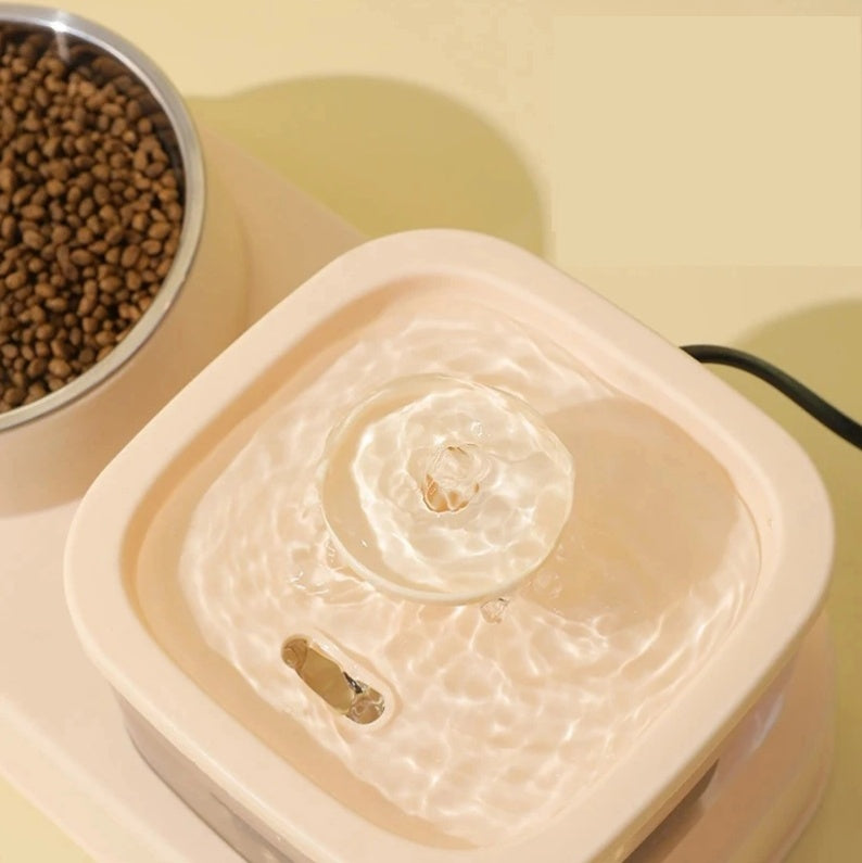 2-in-1 Water Dispenser And Feeding Bowl for Cat and Dog