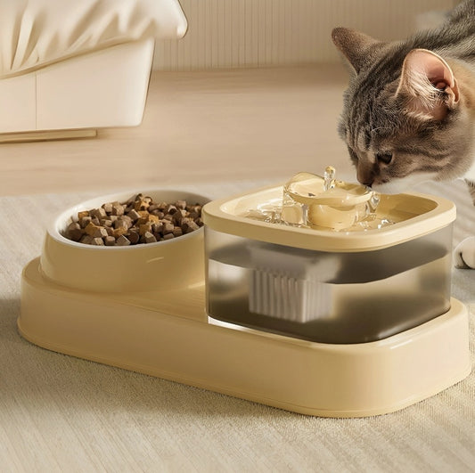2-in-1 Water Dispenser And Feeding Bowl for Cat and Dog