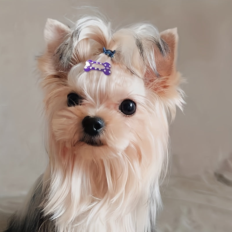 10-Pack of Adorable Pet Hair Clips - Perfect for Grooming Your Puppy or Kitten!.