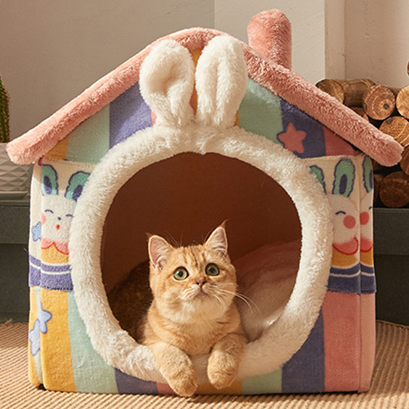 Cozy Winter Dog Kennel House - Soft, Detachable, Washable