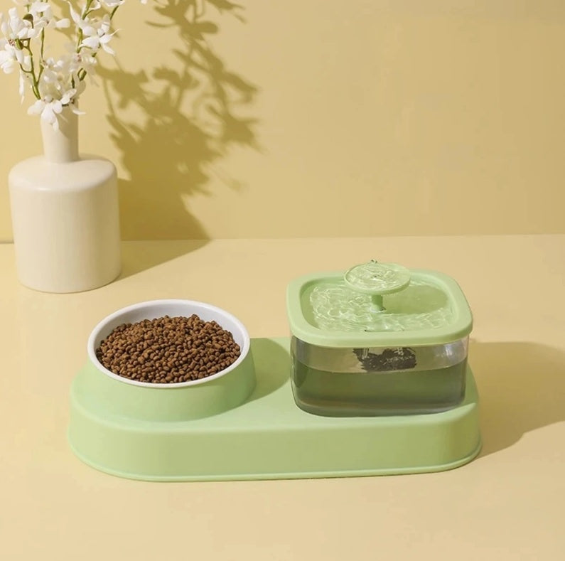 2-in-1 Water Dispenser And Feeding Bowl for Cat and Dog