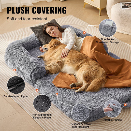 Human Dog Bed | VEVOR | Washable PV Velvet