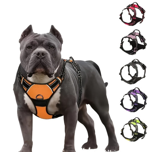 Premium Reflective Dog Harness - Durable, Comfortable, No-Choke Design - High Visibility for Safe Outdoor Adventures