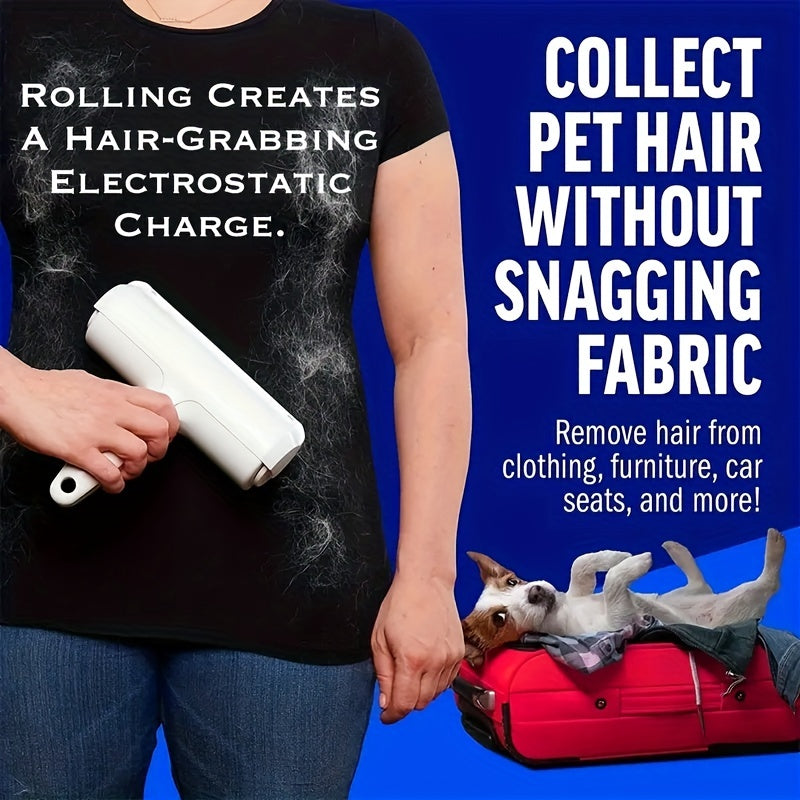 ProPet Fur Remover Tool - Reusable Lint Roller for Pet Hair Removal on Furniture, Carpets, and More - Easy to Use, Self-Cleaning, and Portable