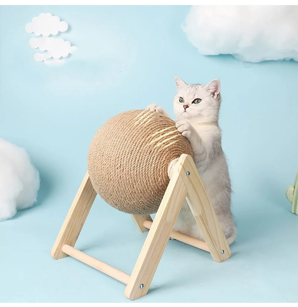 Cat Scratching Ball Toy Kitten Sisal Rope Ball