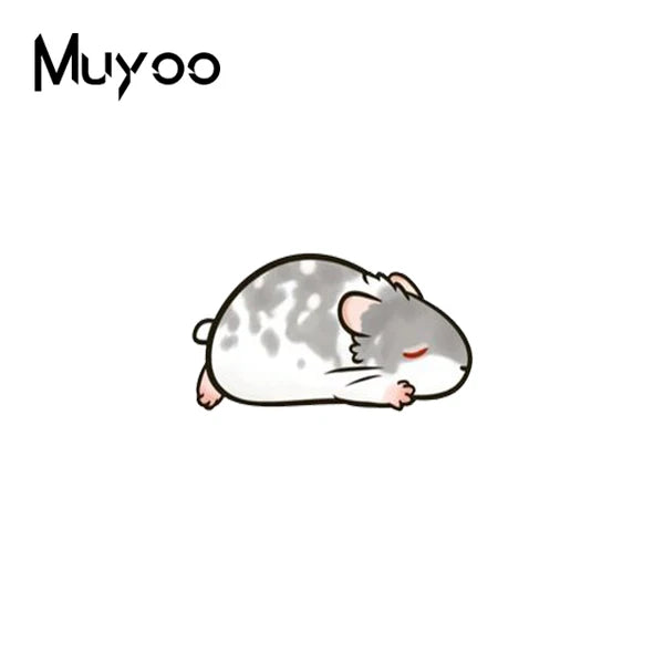 New Arrival Cute Guinea Pig Hamster Pet Mouse Animals Epoxy Acrylic Resin Lapel Pin Funny Mice Handmade Acrylic Badge Pins