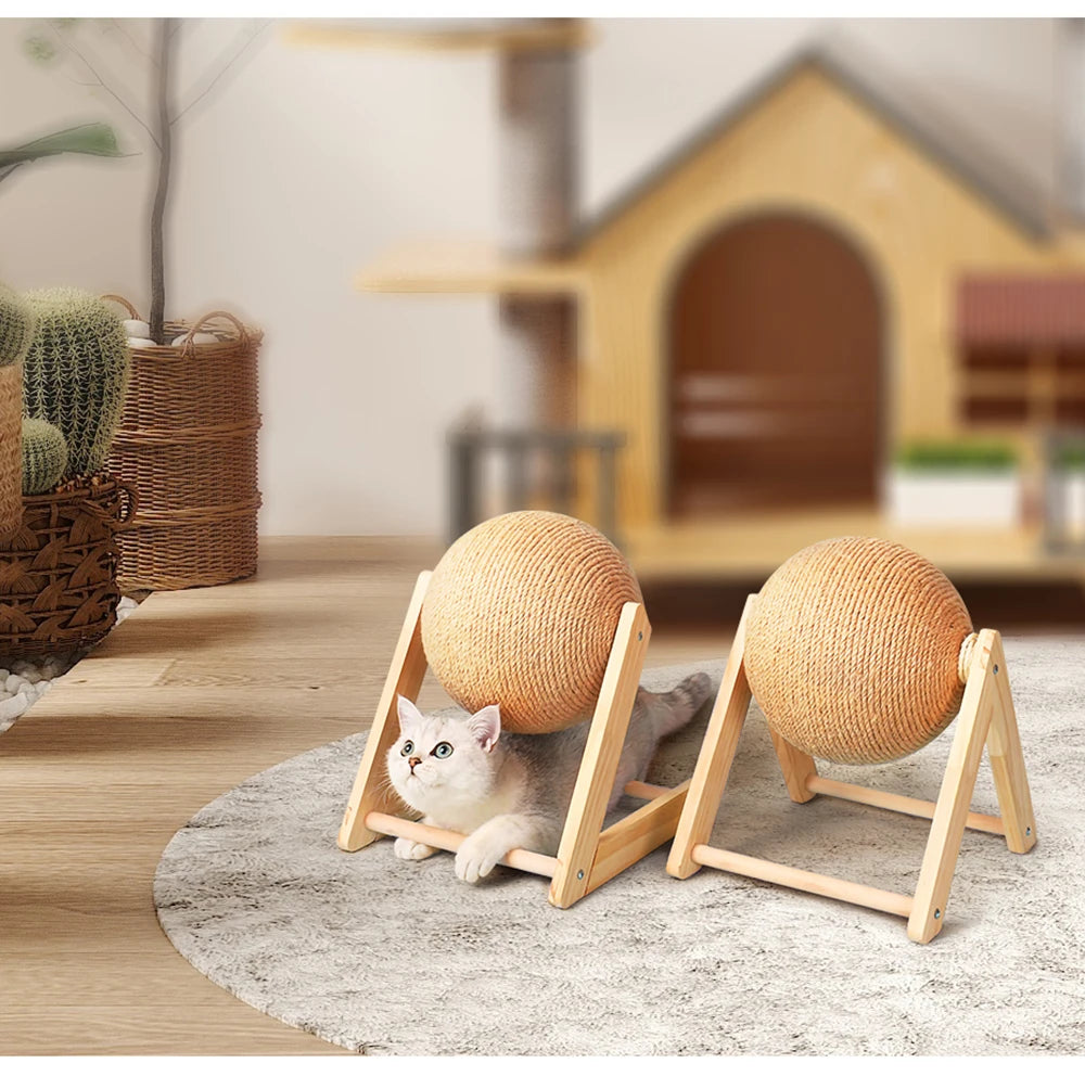 Cat Scratching Ball Toy Kitten Sisal Rope Ball