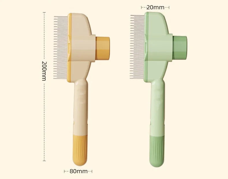 Dog & Cat Grooming Comb – Self-Cleaning Pet Hair Remover Brush with Massage Function