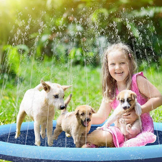 Summer Dog Toy Splash Sprinkler Pet Swimming Pool Interactive Play Water Mat Toys