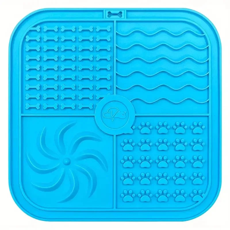 Silicone Slow Feeder Mat for Dogs – Lick Pad & Bathing Distraction Plate