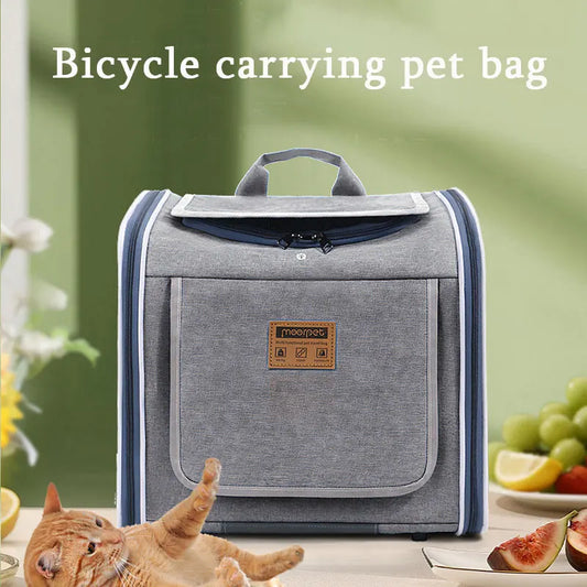 Outdoor Pet Travel Bag – Cat & Dog Carrier for Bike Rides