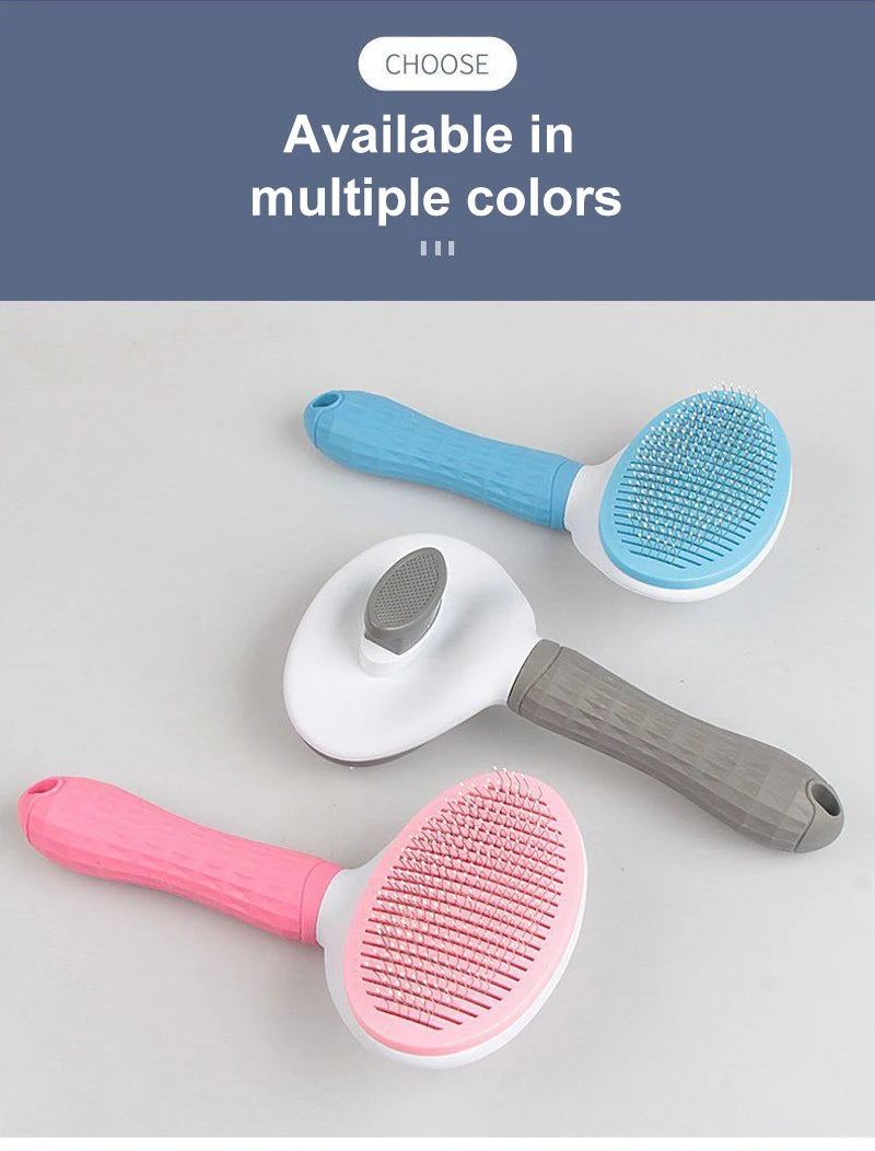 Dog & Cat Hair Remover Brush – Grooming & Bath Comb for Long Hair Pets