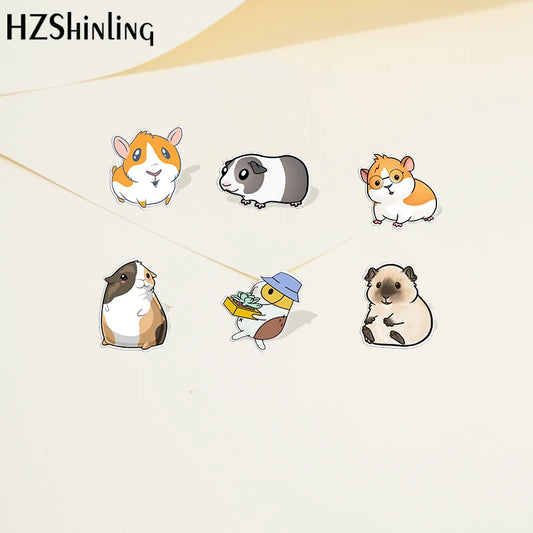 Cartoon Animal Guinea pig Acrylic Lapel Pin