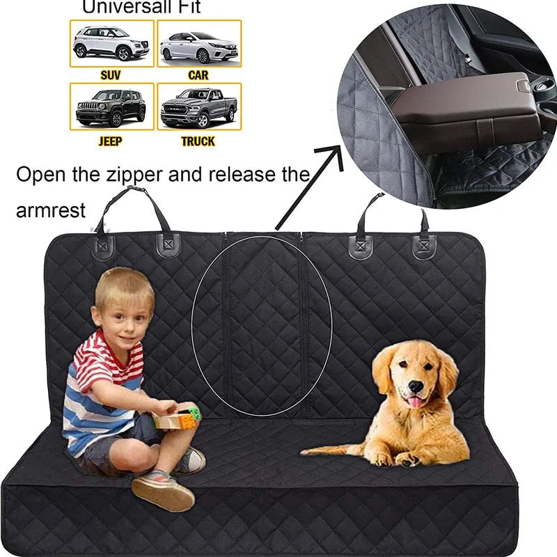 Dog Car Seat Cover for Cars Trucks SUVs and Other Universal Pet Rear Seat Covers Specifically for Pets