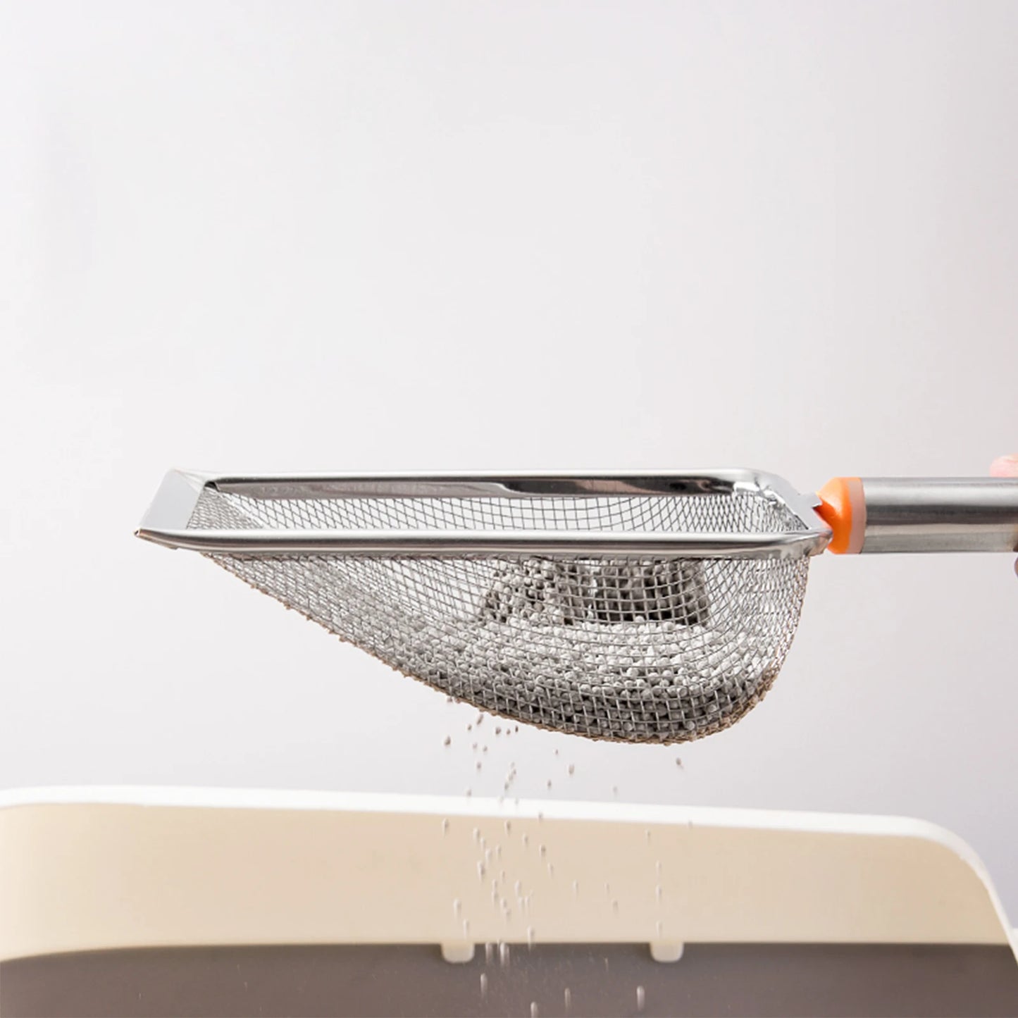 Stainless Steel Cat Litter Scoop with Long Handle