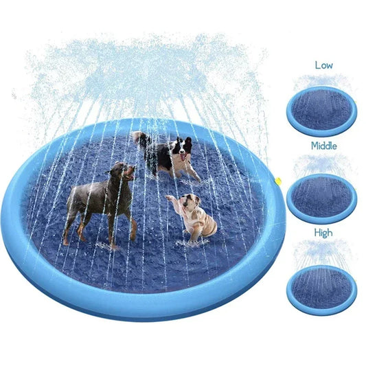 Summer Dog Toy Splash Sprinkler Pet Swimming Pool Interactive Play Water Mat Toys