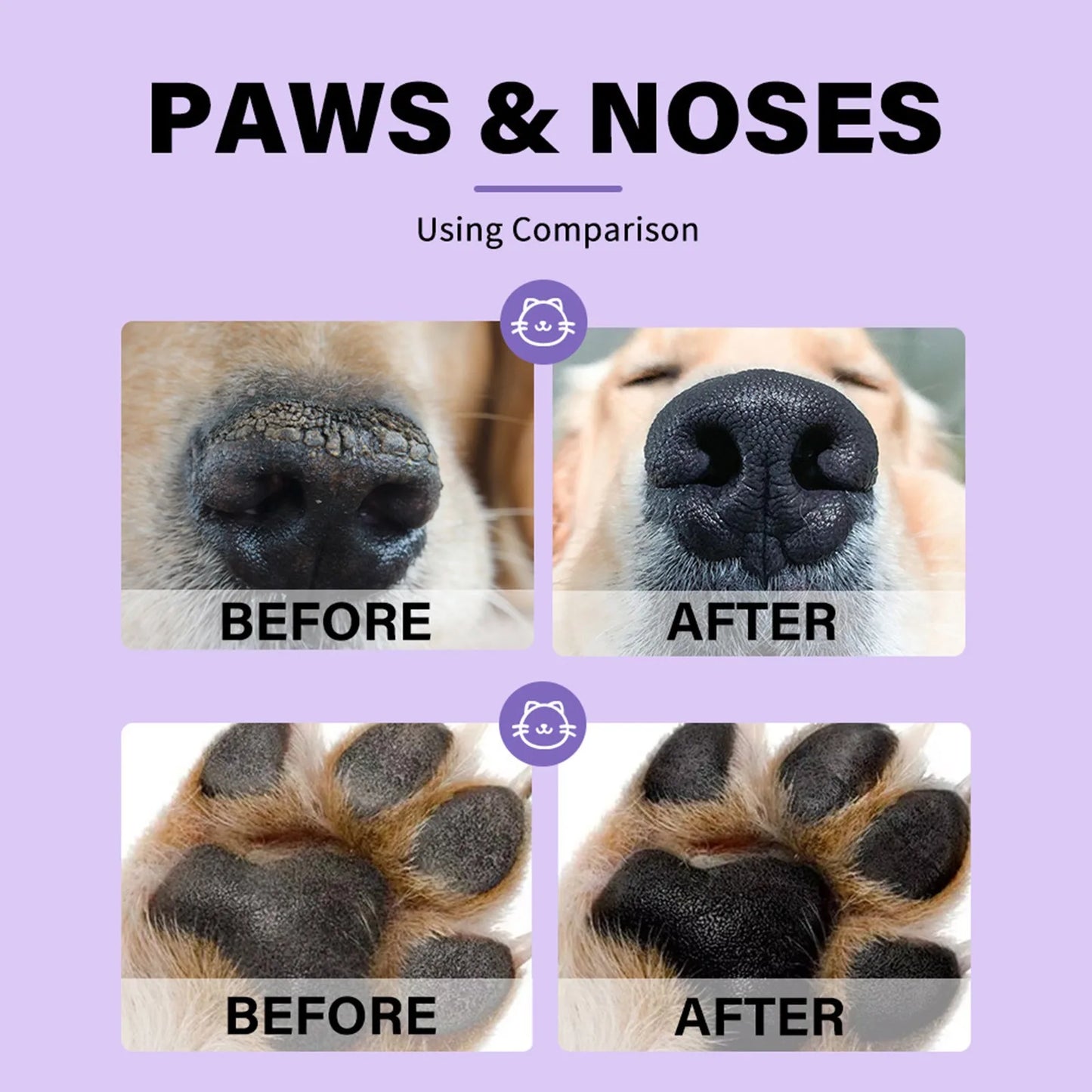 Natural Paw Balm for Dogs & Cats – Moisturizing Nose & Paw Protector