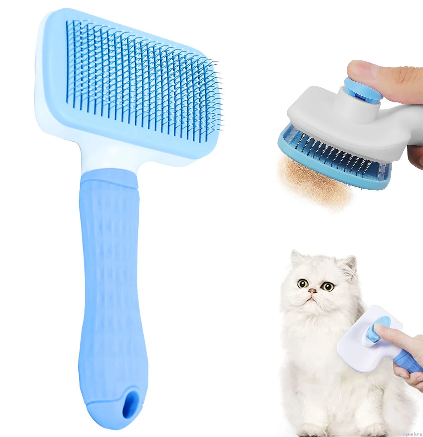 Dog & Cat Hair Remover Brush – Grooming & Bath Comb for Long Hair Pets