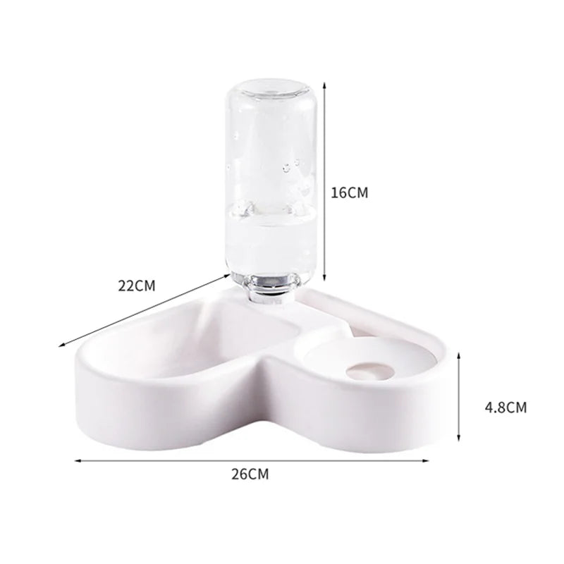 Automatic Drinking Love Pet Bowl Multi-functional Drinking And Feeding