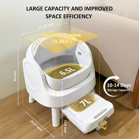 PetPivot AutoScooper | Automatic Cat Litter Box | Hands-Free Cleaning |