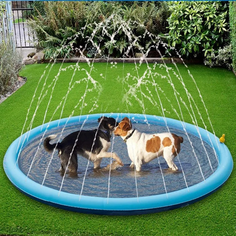 Summer Dog Toy Splash Sprinkler Pet Swimming Pool Interactive Play Water Mat Toys