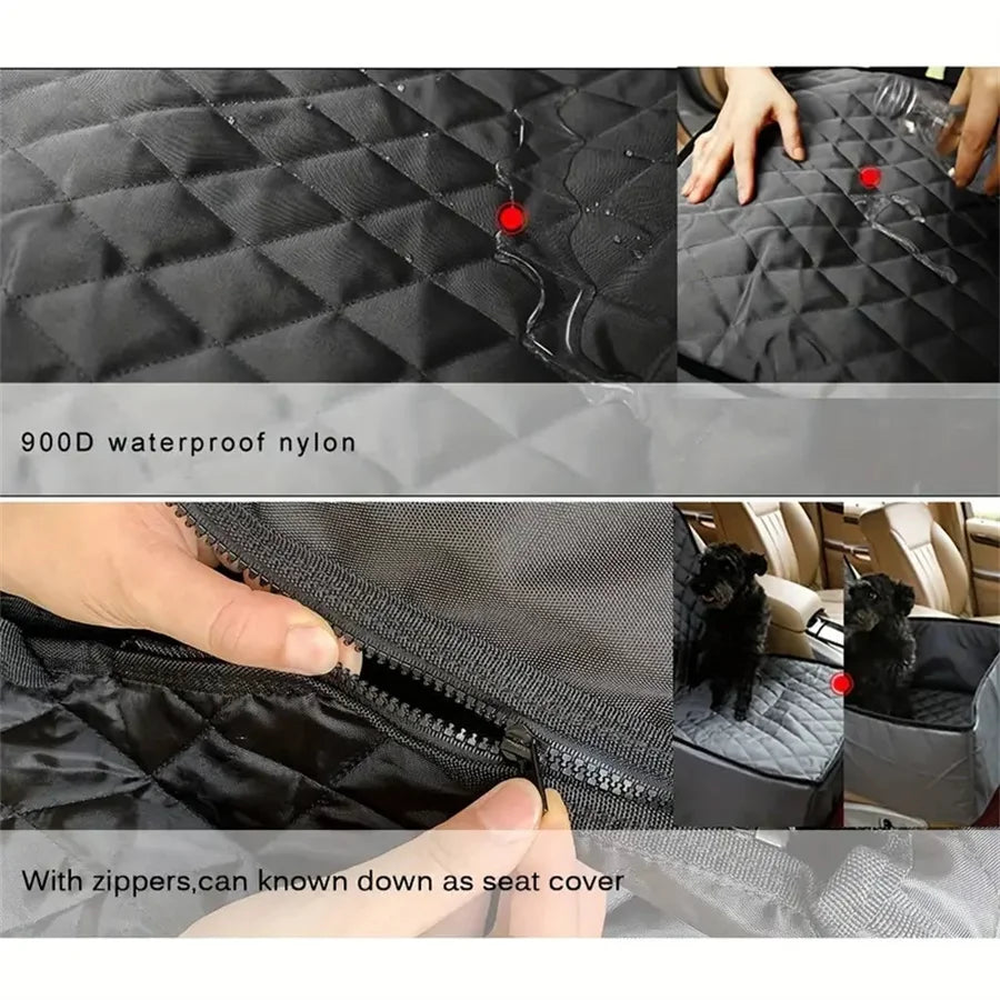 Quilted Waterproof Dog Car Seat Cover – Anti-Slip Fabric Protector for Cars, Trucks & SUVs