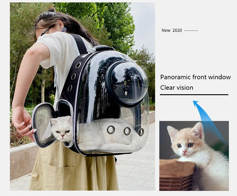 Breathable Space Backpack | Portable Pet Carrier for Cats & Puppies
