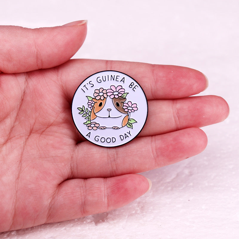 It's Guinea Be A Good Day Pig Funny Pet Animal Joke Piggie Badge Guinea Pig Enamel Pin Brooch Jewelry