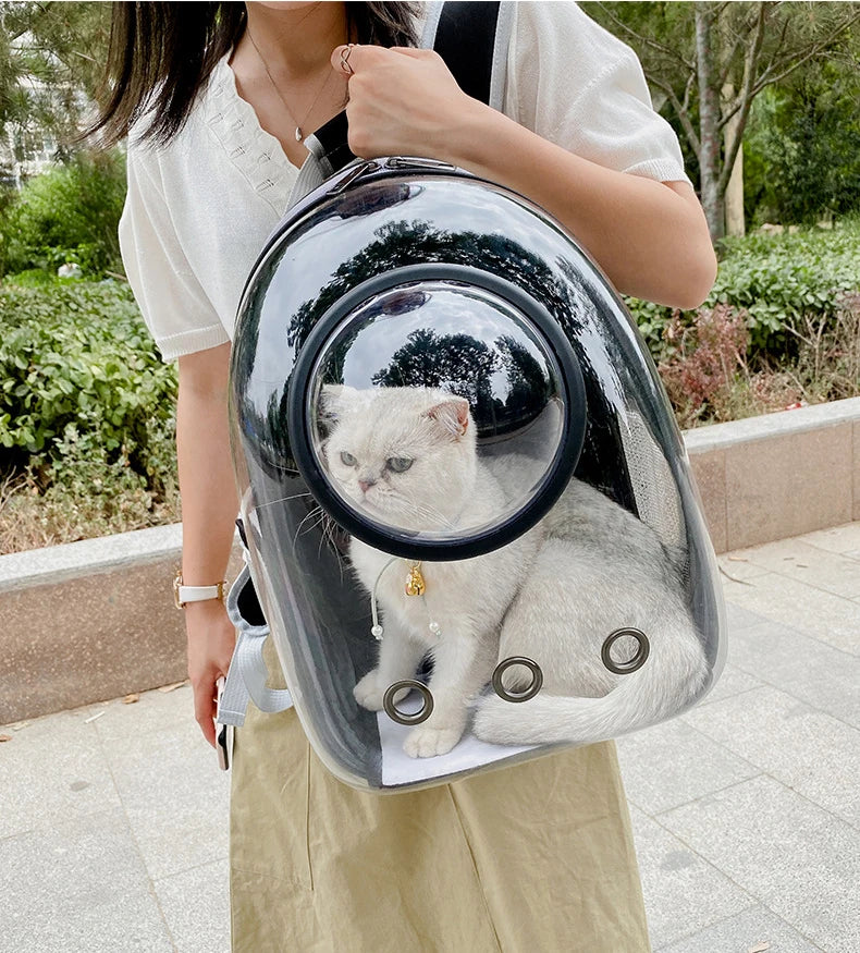 Breathable Space Backpack | Portable Pet Carrier for Cats & Puppies