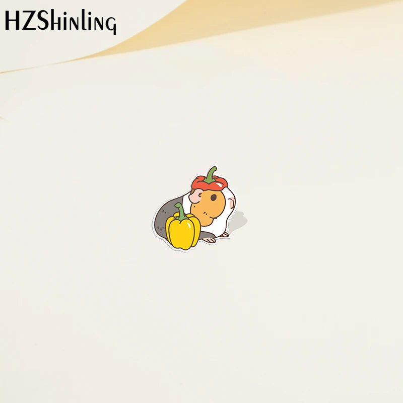Cartoon Animal Guinea pig Acrylic Lapel Pin