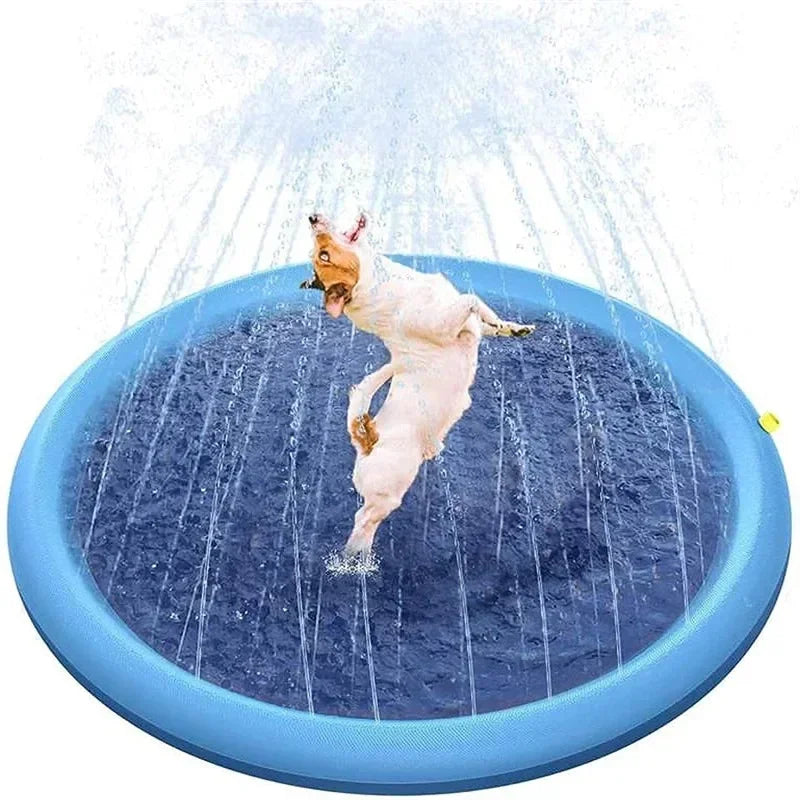 Summer Dog Toy Splash Sprinkler Pet Swimming Pool Interactive Play Water Mat Toys