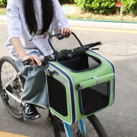 Outdoor Pet Travel Bag – Cat & Dog Carrier for Bike Rides
