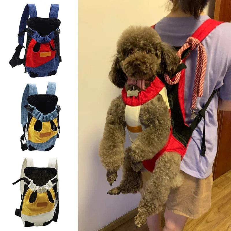 Portable Cat Carrying Bag – Stylish Canvas Backpack for Kittens & Cats