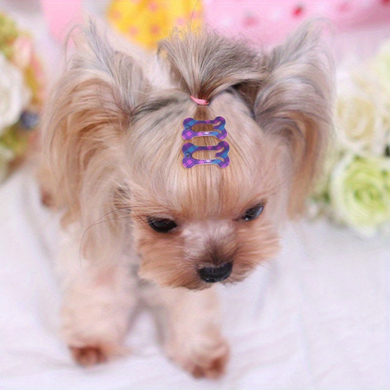 10-Pack of Adorable Pet Hair Clips - Perfect for Grooming Your Puppy or Kitten!.
