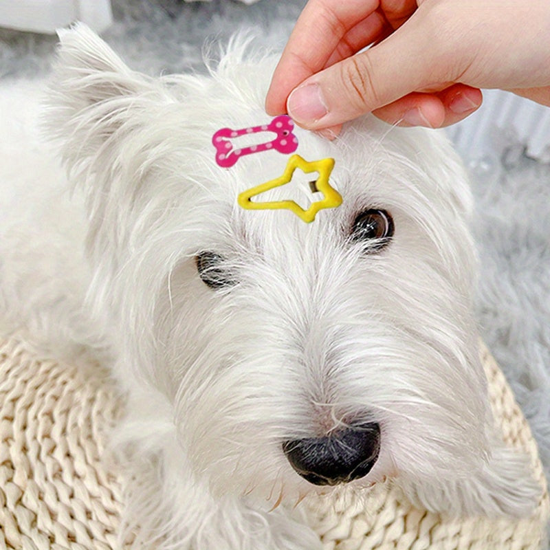 10-Pack of Adorable Pet Hair Clips - Perfect for Grooming Your Puppy or Kitten!.
