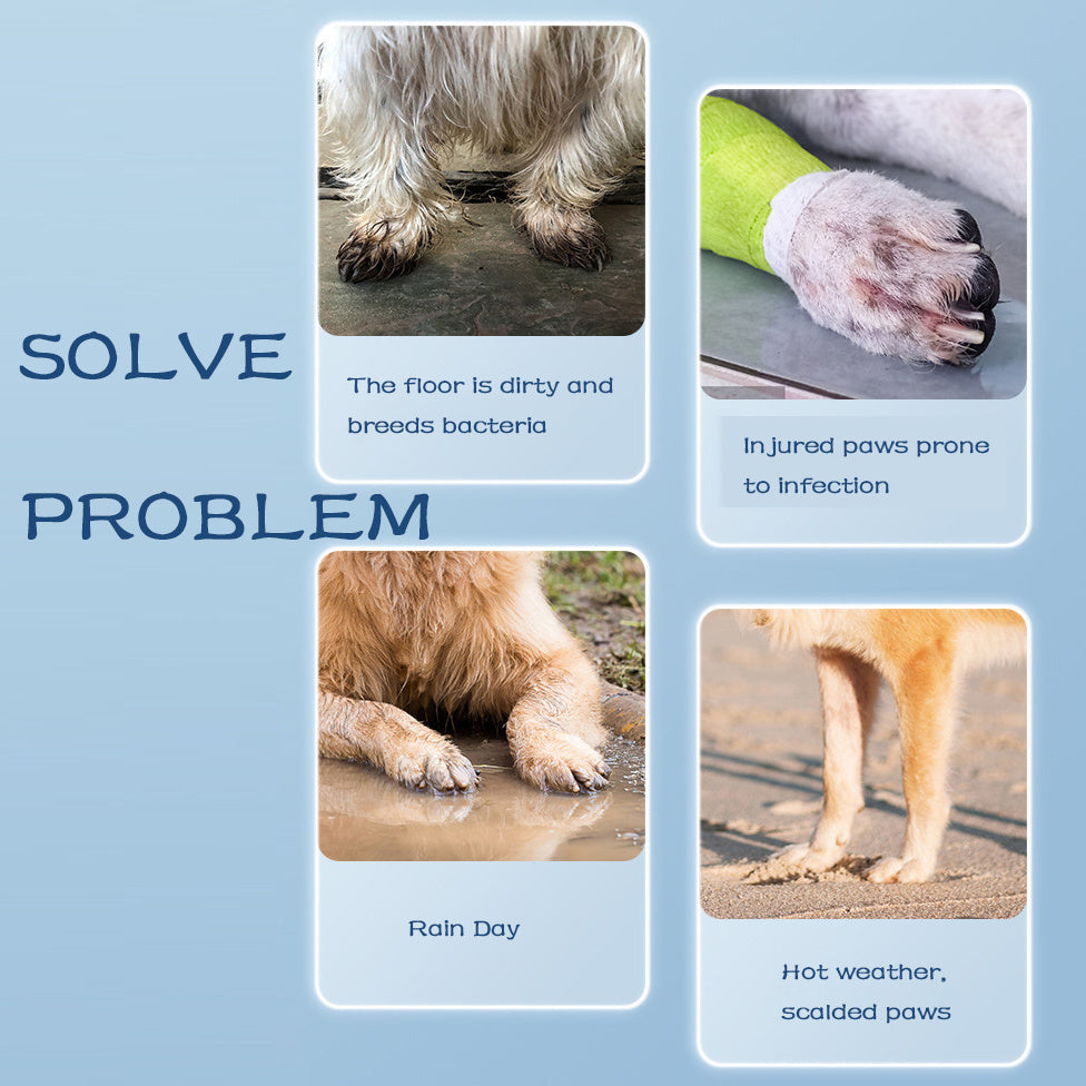 Dog Rain Boots 4Pcs Pet Dog Puppy Warm Waterproof Silicone Non-Slip Rain Boots Footwear Shoes Dog Cat Pet Toy Dog Rain Boots Dog Rain Shoes, Cat Rain Boots, Waterproof Foot Cover, Soft Bottom Shoes