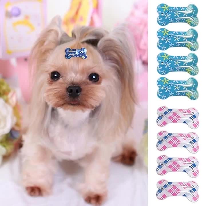 10-Pack of Adorable Pet Hair Clips - Perfect for Grooming Your Puppy or Kitten!.