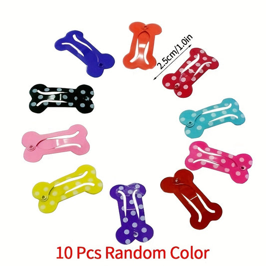 10-Pack of Adorable Pet Hair Clips - Perfect for Grooming Your Puppy or Kitten!.