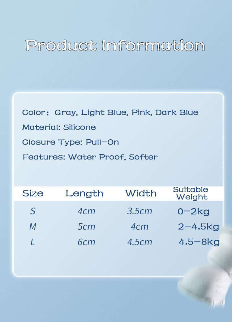 Dog Rain Boots 4Pcs Pet Dog Puppy Warm Waterproof Silicone Non-Slip Rain Boots Footwear Shoes Dog Cat Pet Toy Dog Rain Boots Dog Rain Shoes, Cat Rain Boots, Waterproof Foot Cover, Soft Bottom Shoes