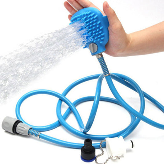 Pet Bathing & Shower Tool with Comfortable Massager