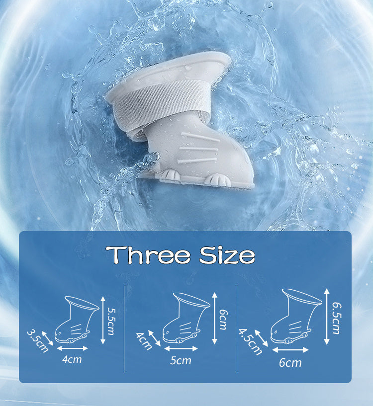 Dog Rain Boots 4Pcs Pet Dog Puppy Warm Waterproof Silicone Non-Slip Rain Boots Footwear Shoes Dog Cat Pet Toy Dog Rain Boots Dog Rain Shoes, Cat Rain Boots, Waterproof Foot Cover, Soft Bottom Shoes