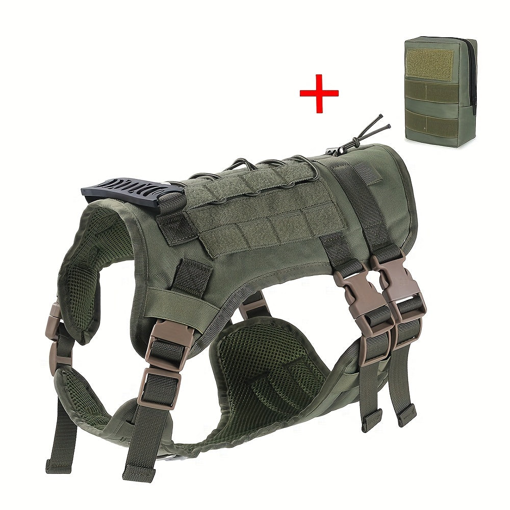 Waterproof Tactical Dog Vest Harness ,Secure, Comfortable Fit for Outdoor Adventures.