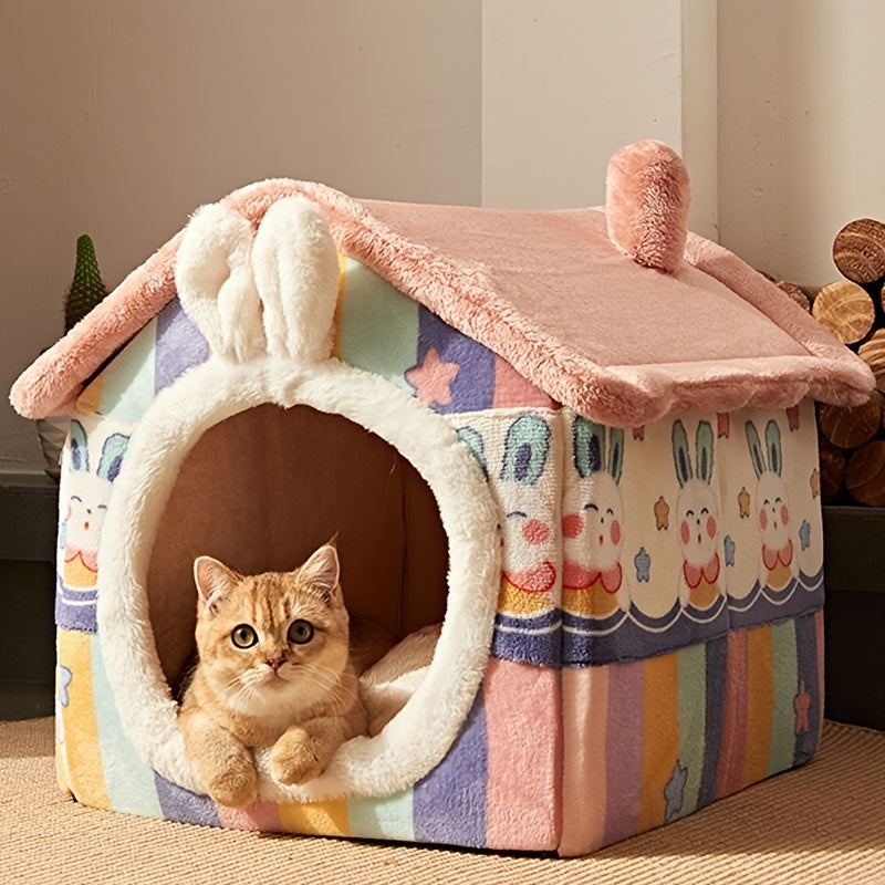 Cozy Winter Dog Kennel House - Soft, Detachable, Washable