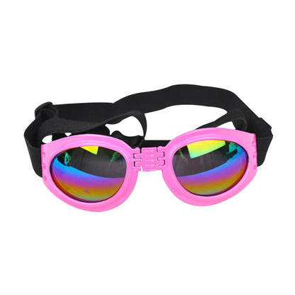 Stylish UV Protection Dog Shades - Adjustable Head Strap, Scratch-Resistant Lenses, Safe and Fashionable Eye Care for Pets