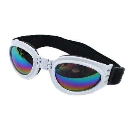 Stylish UV Protection Dog Shades - Adjustable Head Strap, Scratch-Resistant Lenses, Safe and Fashionable Eye Care for Pets