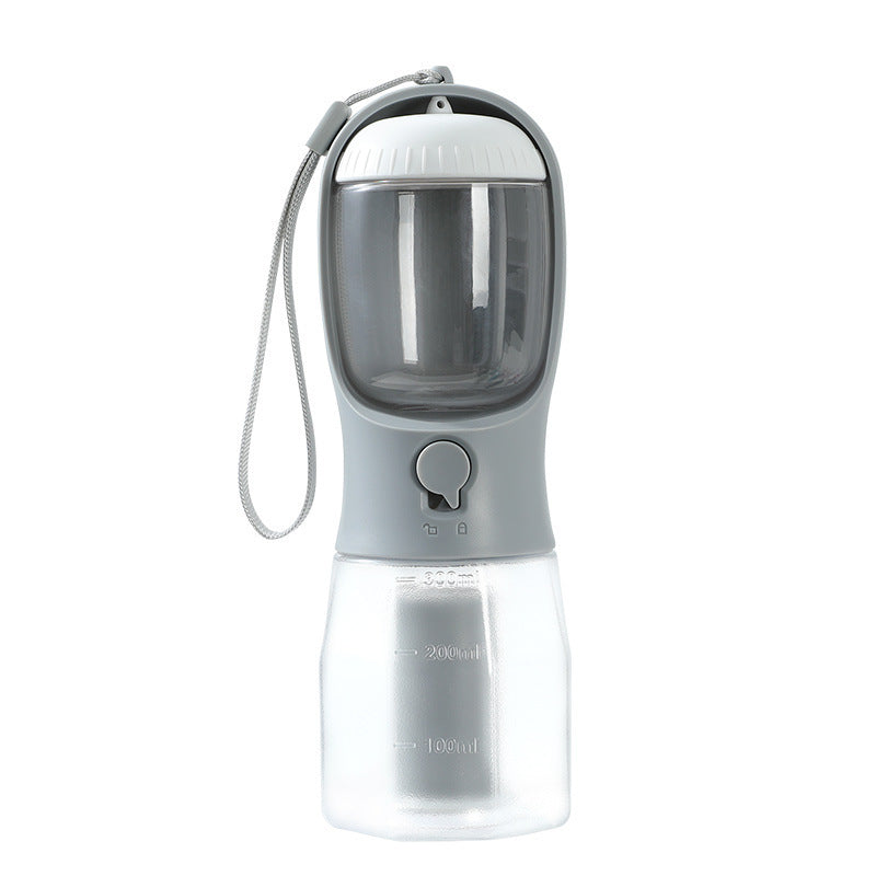 3-in-1 Portable Dog Water Bottle – Food Container & Waste Bag Dispenser