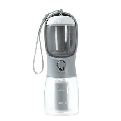3-in-1 Portable Dog Water Bottle – Food Container & Waste Bag Dispenser