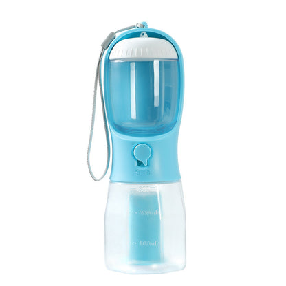 3-in-1 Portable Dog Water Bottle – Food Container & Waste Bag Dispenser